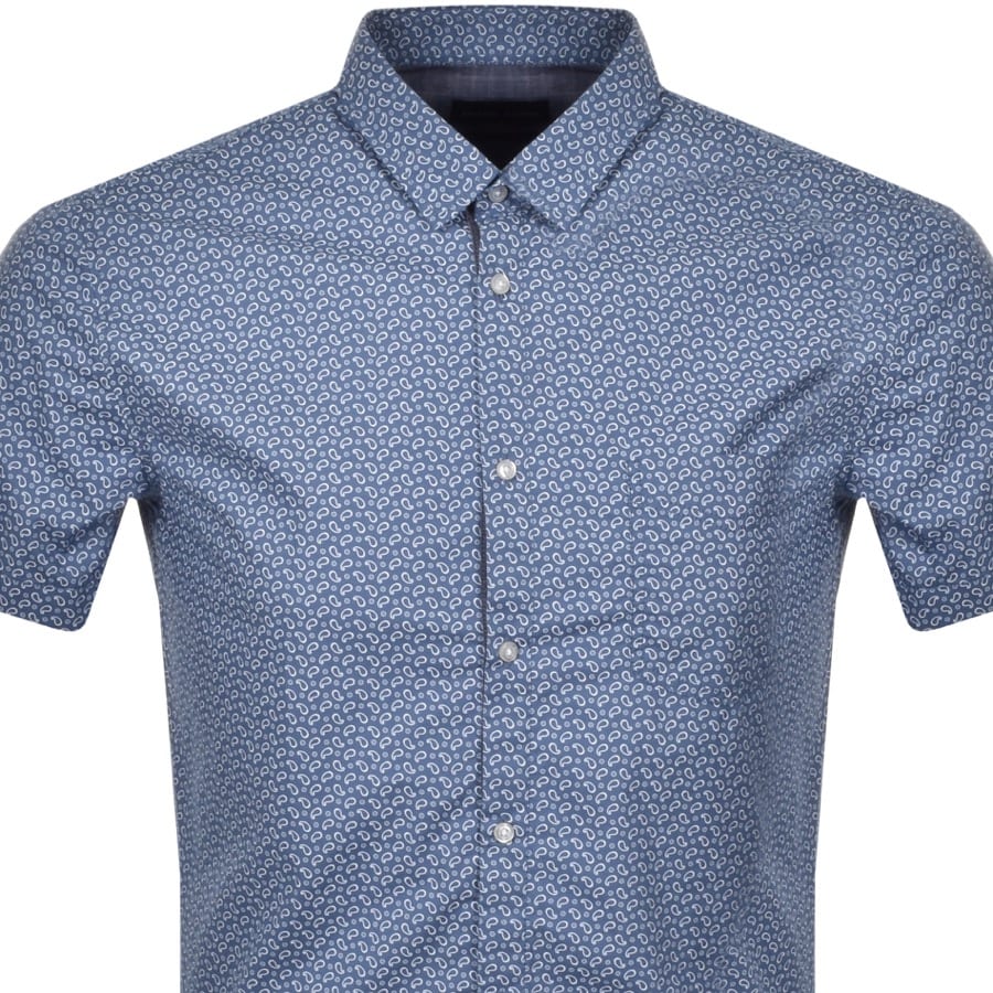 Alternative Image for ProductBOSS Magneton Short Sleeved Shirt Blue2